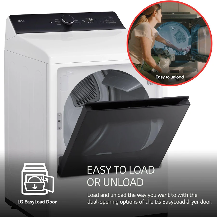 LG 7.3 cu ft Electric Dryer with Sensor Dry (DLE7150W), photo 6 of 7