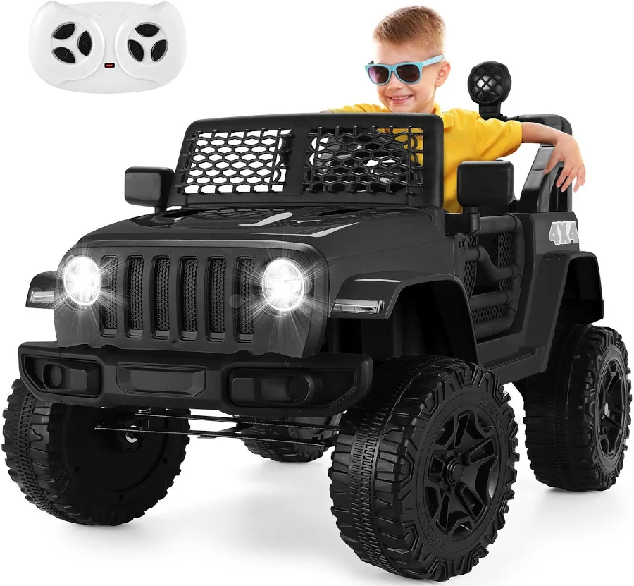 Kids 2-Seater Electric Ride-On SUV with Remote Control and Music, Black, photo 2 of 7