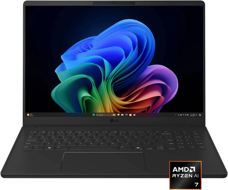 LG gram Book 16" Copilot+ PC Touchscreen Laptop – AMD Ryzen AI 7, 16GB RAM, 1TB SSD, Black, photo 2 of 7