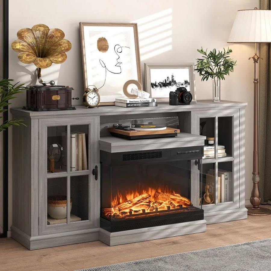 Lark Manor Arvol Electric Fireplace TV Stand (TVs up to 65"), photo 3 of 7