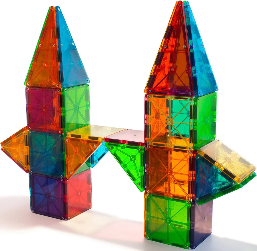 Magna-Tiles Clear Colors 100-Piece Set, photo 4 of 7