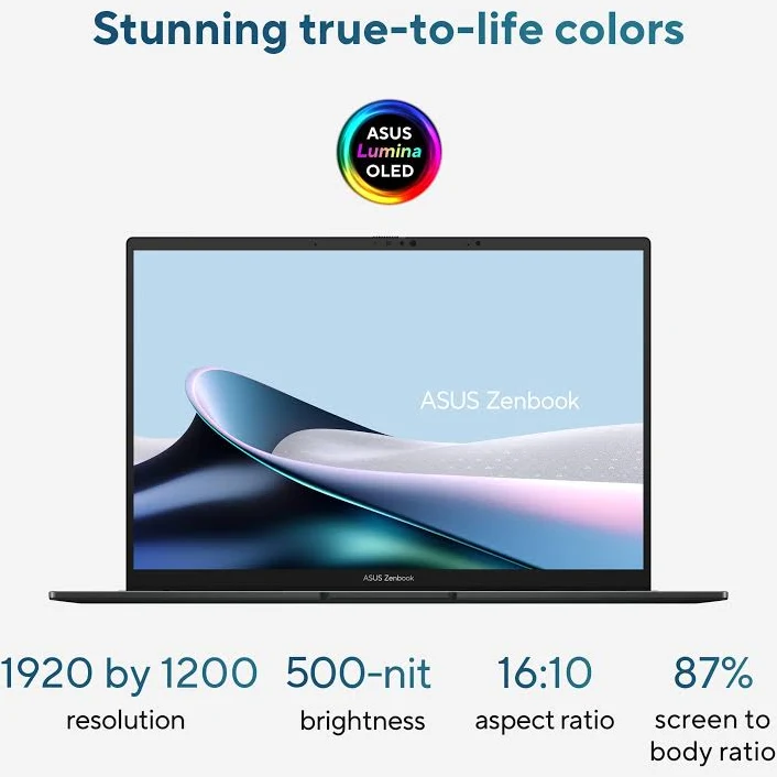 ASUS Zenbook 14" FHD+ OLED Touchscreen Laptop – Intel Core Ultra 7, 16GB RAM, 512GB SSD (UX3405CA-U7512), photo 7 of 7