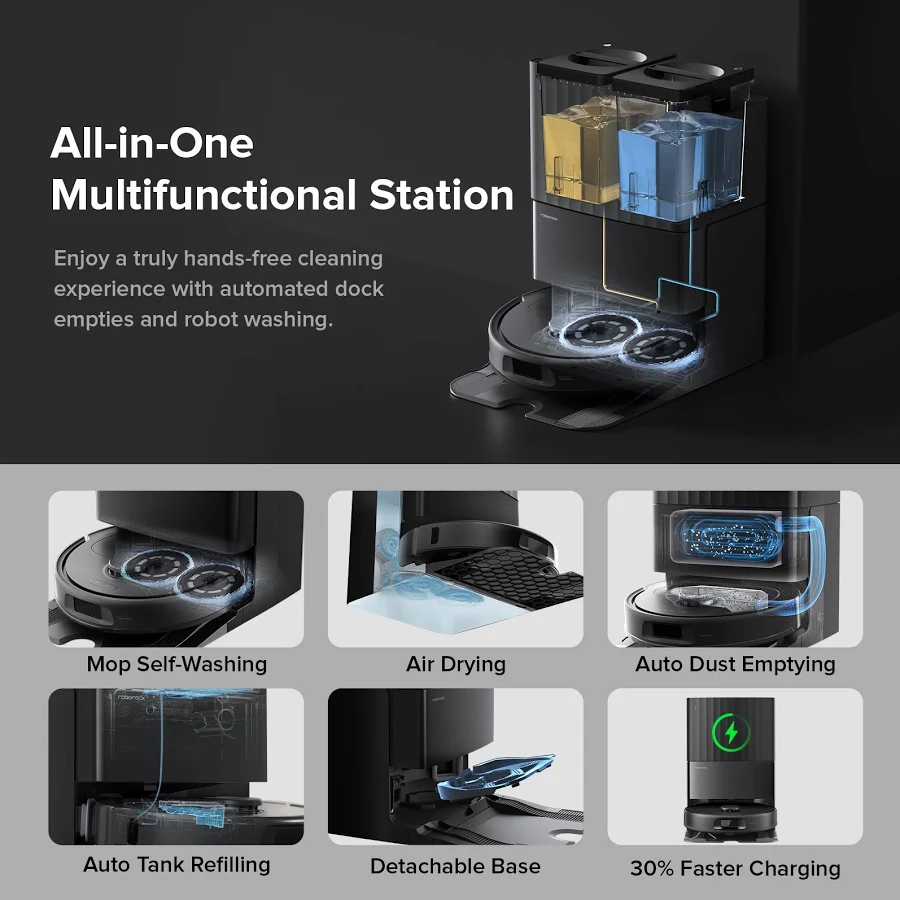 Roborock QV 35A Robot Vacuum and Mop with Multifunctional Dock, photo 5 of 7