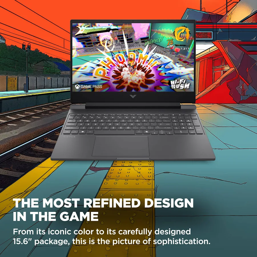 HP Victus 15.6" 144Hz Gaming Laptop – AMD Ryzen 7 7445HS, RTX 4050, 16GB RAM, 512GB SSD, Mica Silver, photo 6 of 7