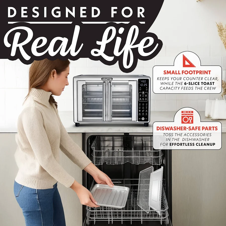 New Gourmia 6-Slice Digital Toaster Oven Air Fryer with 19 One-Touch Presets, photo 7 of 7