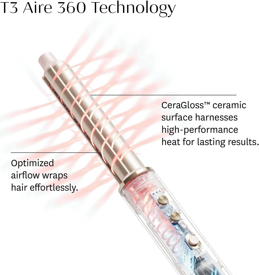 T3 Aire 360 Ceramic Air Styler Blowout Kit – Satin Blush, photo 6 of 7