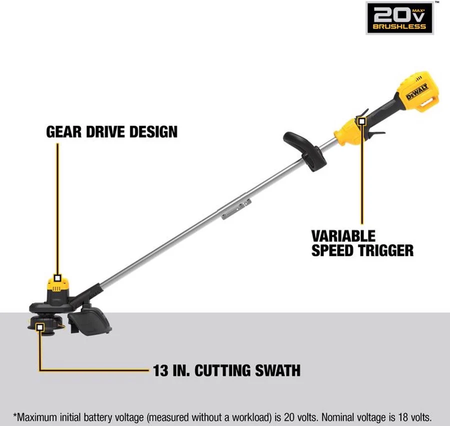 DeWalt 20V MAX XR Cordless String Trimmer & Brushless Blower Combo Kit with 4.0Ah Battery (DCKO215M1), photo 4 of 7