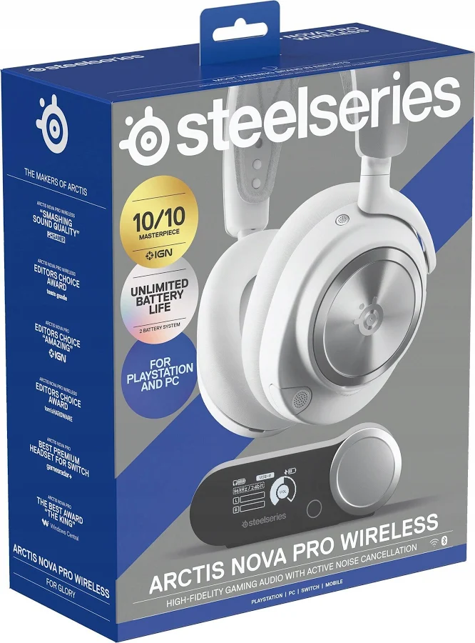 SteelSeries Arctis Nova Pro Wireless Gaming Headset for PS5 & PC – White, photo 5 of 7