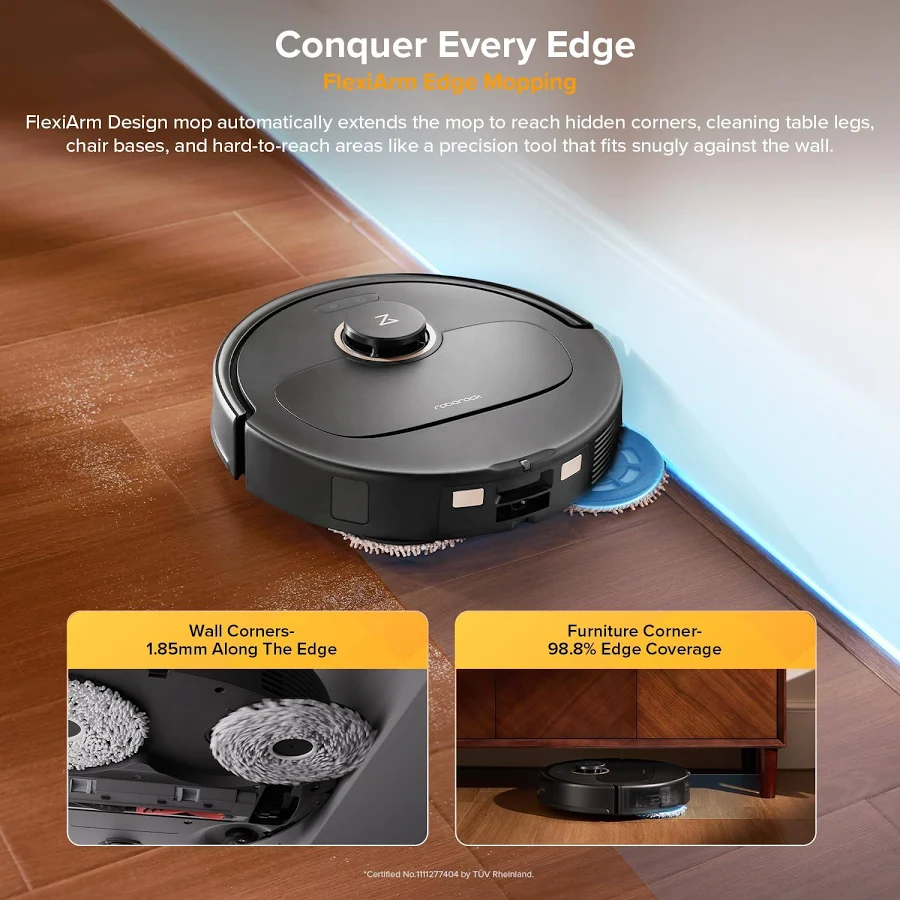 Roborock Qrevo S5V Robot Vacuum and Mop with FlexiArm Edge Mopping, photo 5 of 7