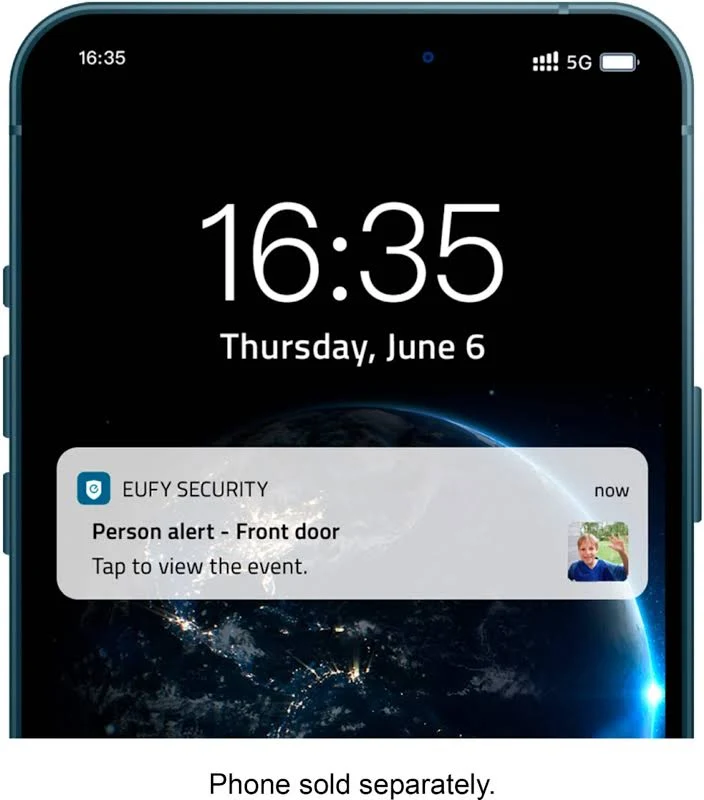 eufy Security 2K Battery-Powered Video Doorbell with Chime, photo 6 of 7