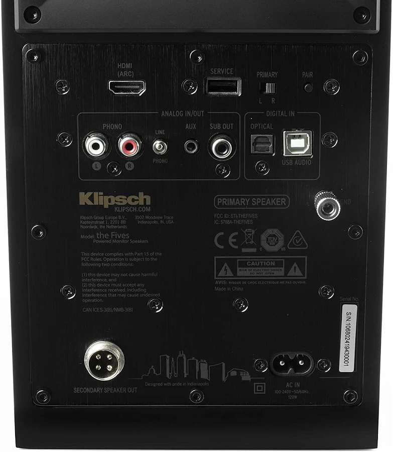 Klipsch The Fives Powered Bookshelf Speakers, photo 5 of 7