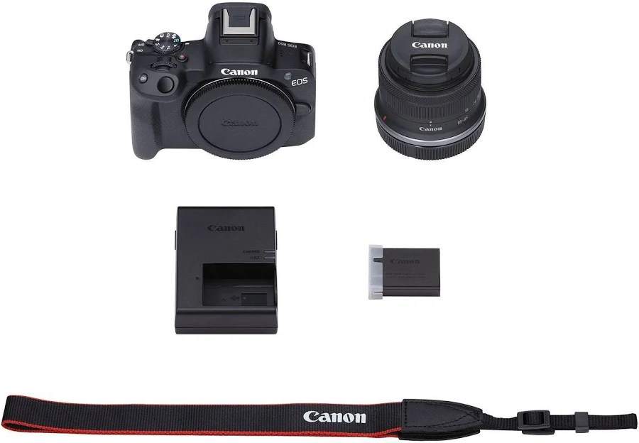 Canon EOS R50 Mirrorless Camera with RF-S 18-45mm Lens, Black, photo 6 of 7