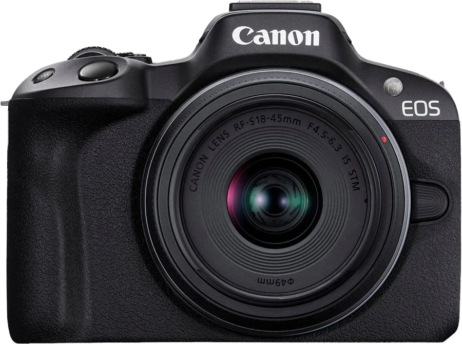 Canon EOS R50 Mirrorless Camera with RF-S 18-45mm Lens, Black, photo 2 of 7