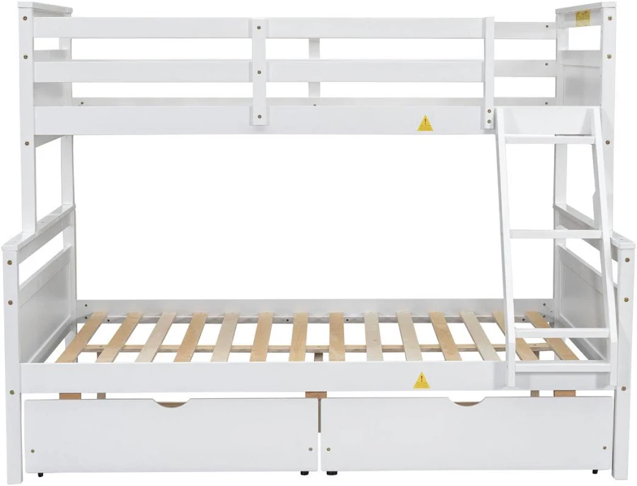 Harriet Bee Twin over Full Bunk Bed with Storage Stairs, photo 6 of 7