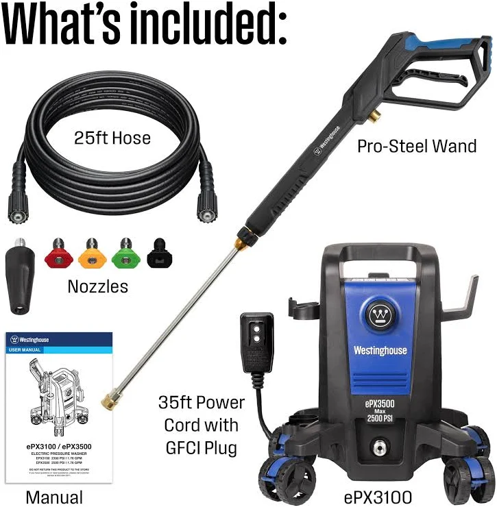 Westinghouse ePX3500 Electric Pressure Washer, 2500 Max PSI, 1.76 Max GPM, photo 5 of 7