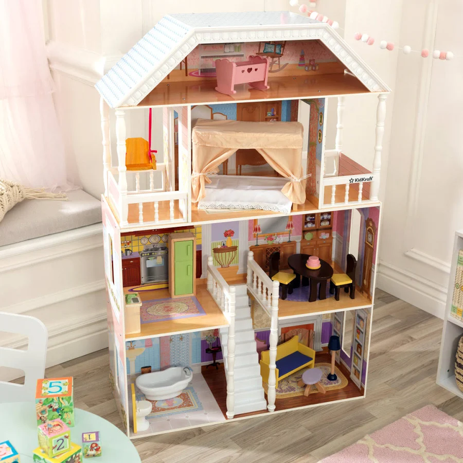 KidKraft Savannah Wooden Dollhouse with 14-Piece Accessory Pack, photo 7 of 7