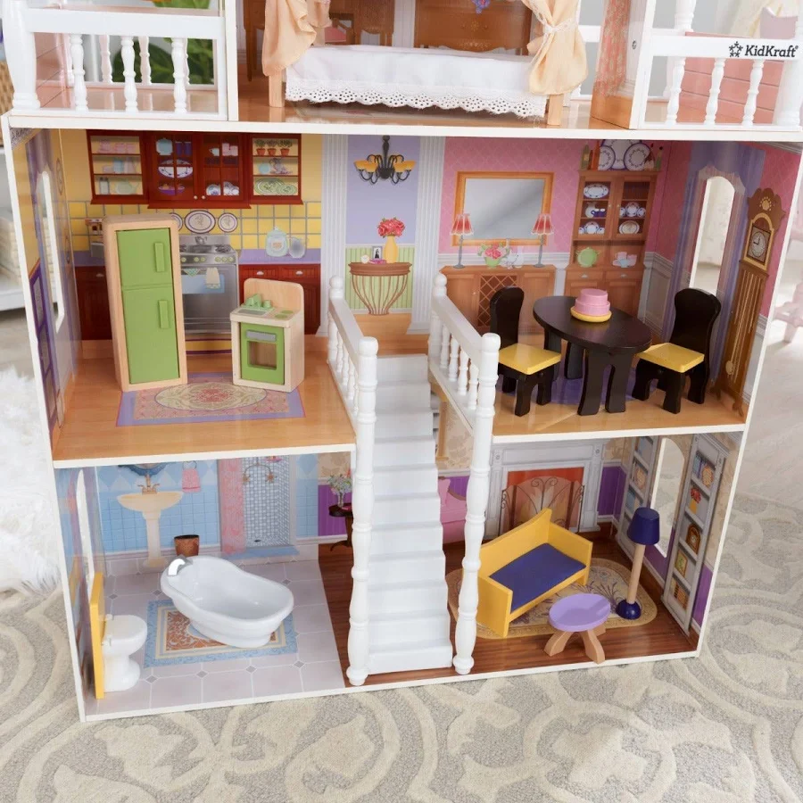 KidKraft Savannah Wooden Dollhouse with 14-Piece Accessory Pack, photo 3 of 7