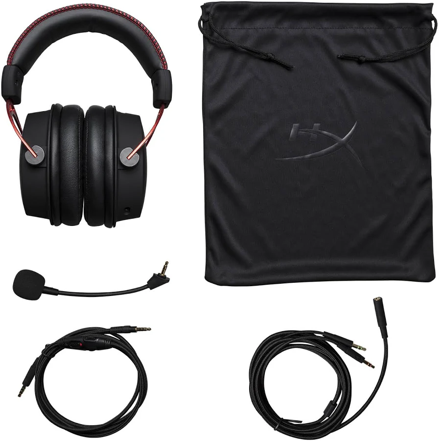 HyperX Cloud Alpha Wired Gaming Headset, Black/Red, photo 6 of 7